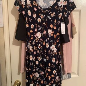 Navy Floral Summer Dress
